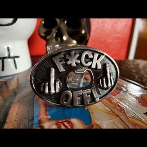 Mens F*ck Off Bottle Opener Belt Buckle